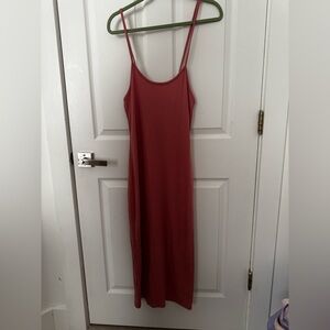 BCBGeneration Mauve Ribbed Maxi Slip Dress